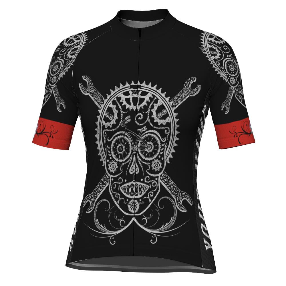 Customized Colorful  Short Sleeve Cycling Jersey For Women