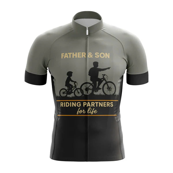 Customized Father & Son Riding Partners Cycling Jersey Short Sleeve