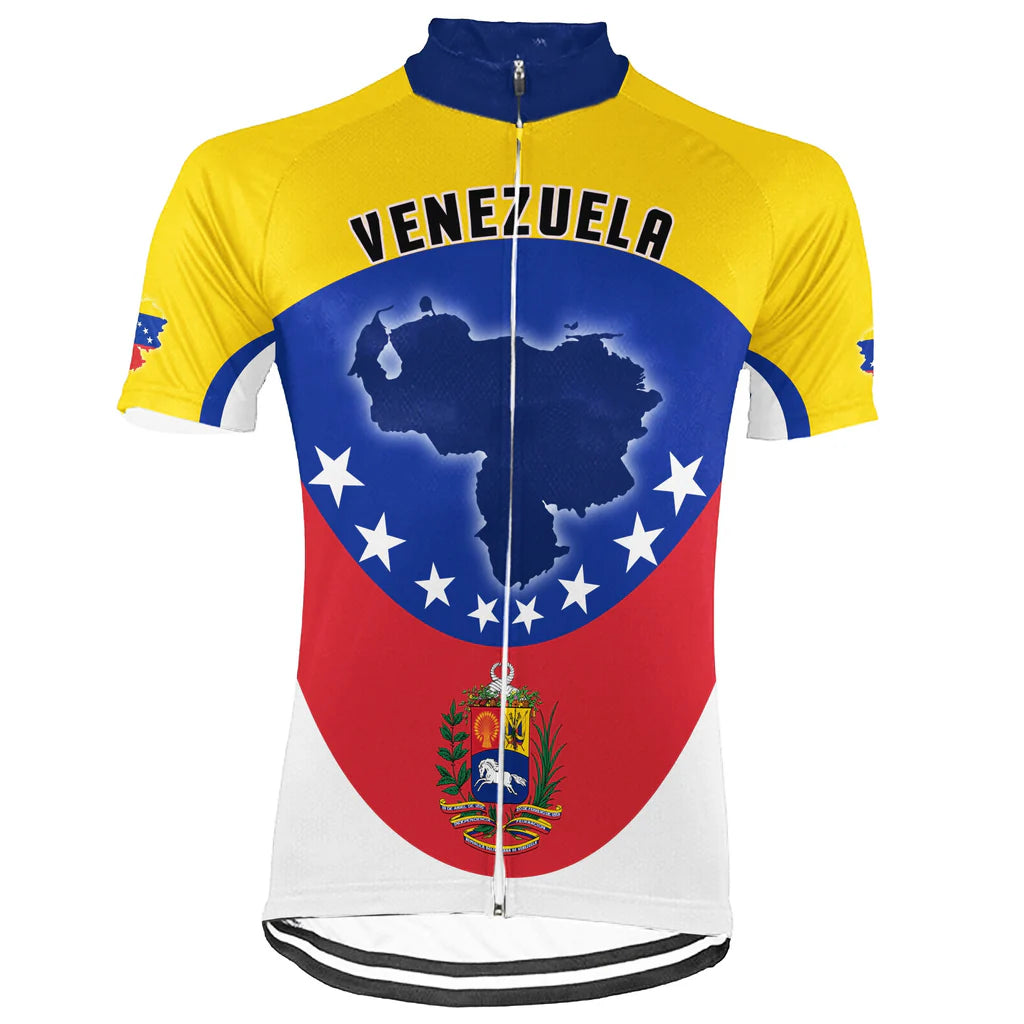 Customized Venezuela Short Sleeve Cycling Jersey for Men