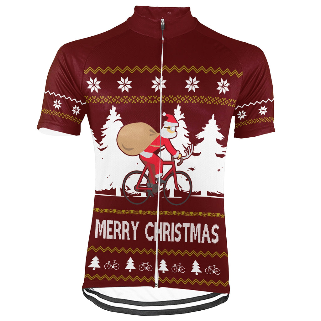Christmas Collection-Customized Christmas Short Sleeve Cycling Jersey For Men