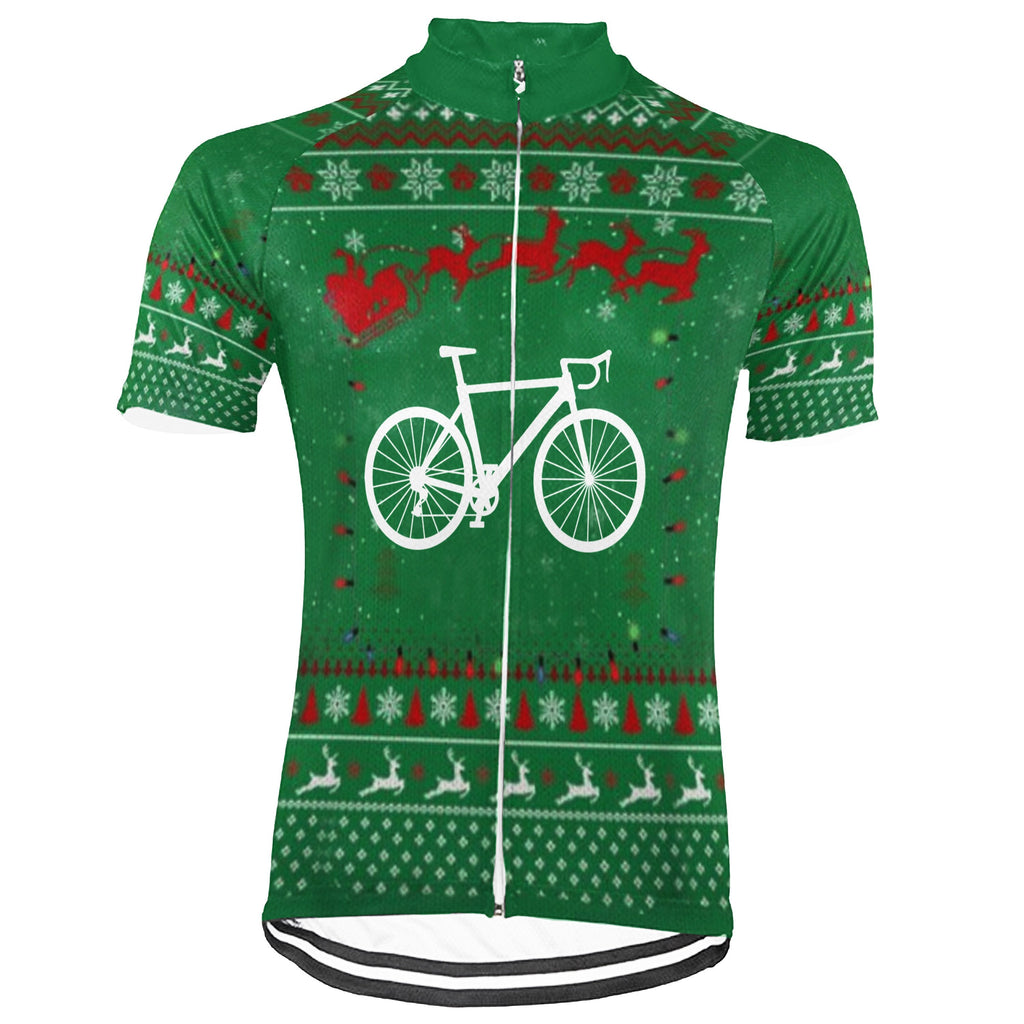 Christmas Collection-Customized Christmas Short Sleeve Cycling Jersey For Men