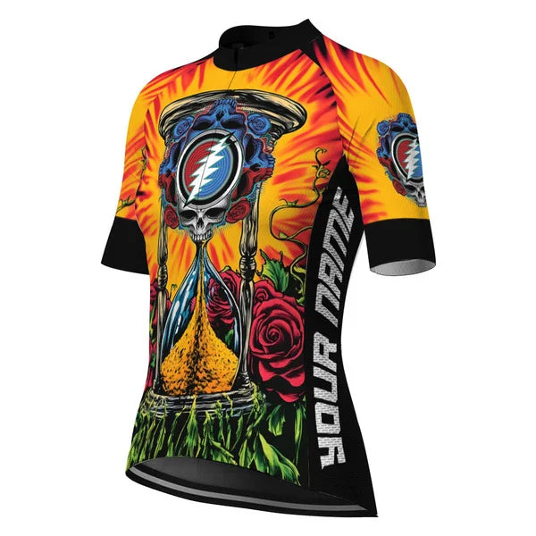 Customized Grateful Dead Skull Cycling Jersey For Women - Main Image