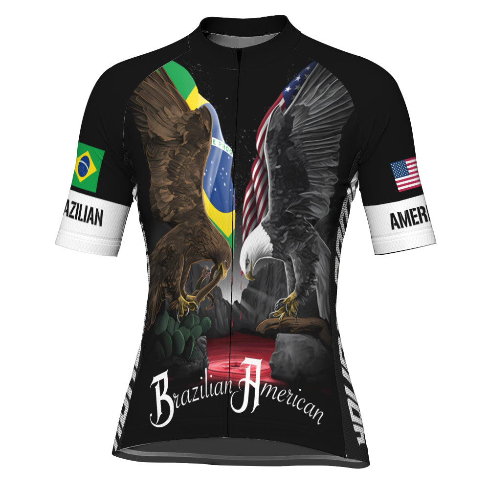 Customized Brazilian American Short Sleeve Cycling Jersey For Women