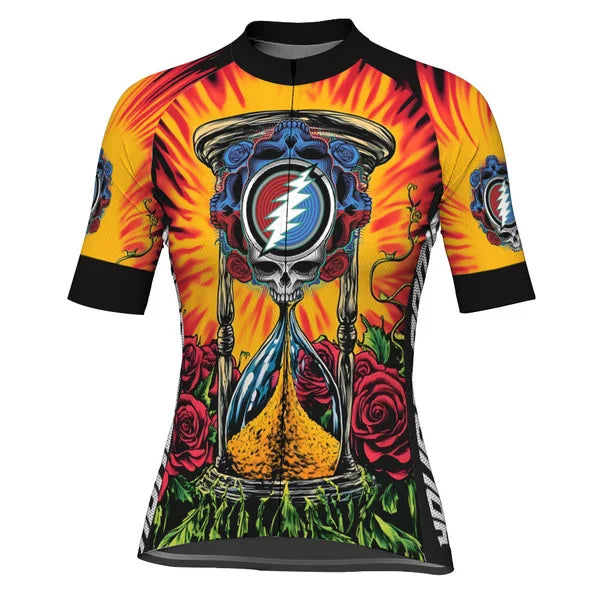 Customized Grateful Dead Skull Cycling Jersey For Women