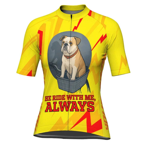 Customized He Ride With Me Always Cycling Jersey For Women