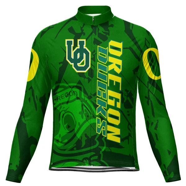 Customized OREGON Long Sleeve Cycling Jersey For Men