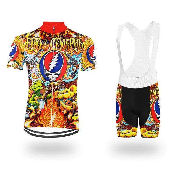 Personalized Grateful Dead Skull Cycling Jersey SET For Men