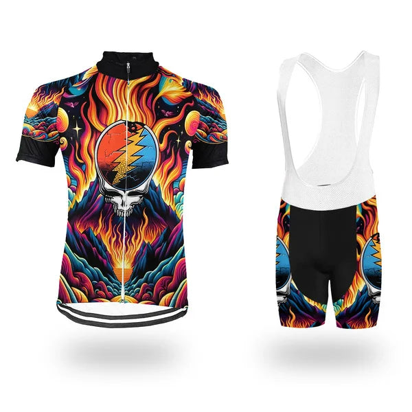 Personalized Grateful Dead Skull Cycling Jersey SET For Men
