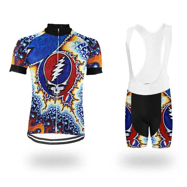 Personalized Grateful Dead Skull Cycling Jersey SET For Men