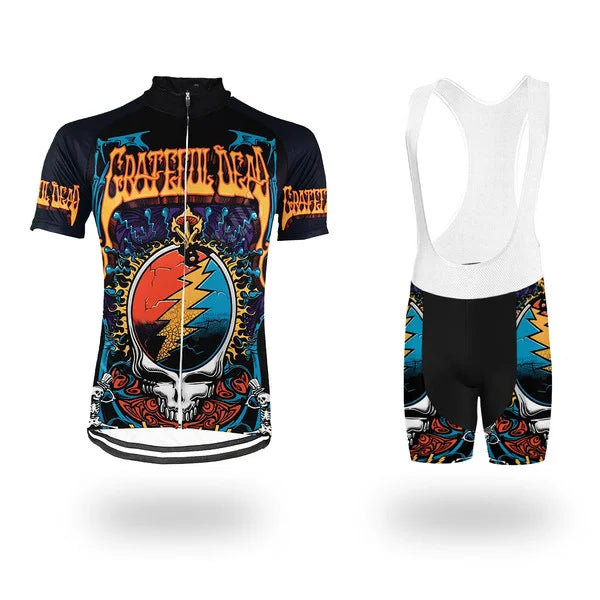 Personalized Grateful Dead Skull Cycling Jersey SET For Men