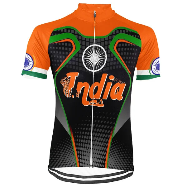 Customized India Short Sleeve Cycling Jersey For Men and Women