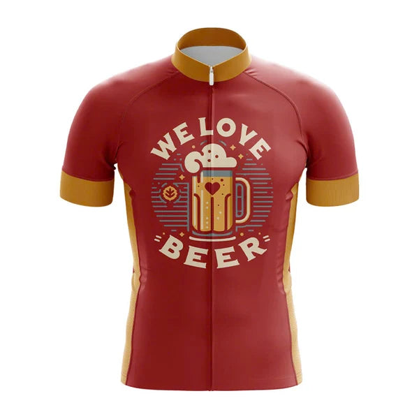 We Love Beer Cycling Short Sleeve Cycling Jersey For Men And Women
