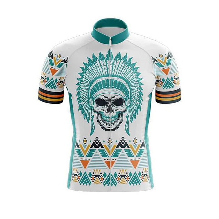 Customized Skull Short Sleeve Cycling Jersey for Men
