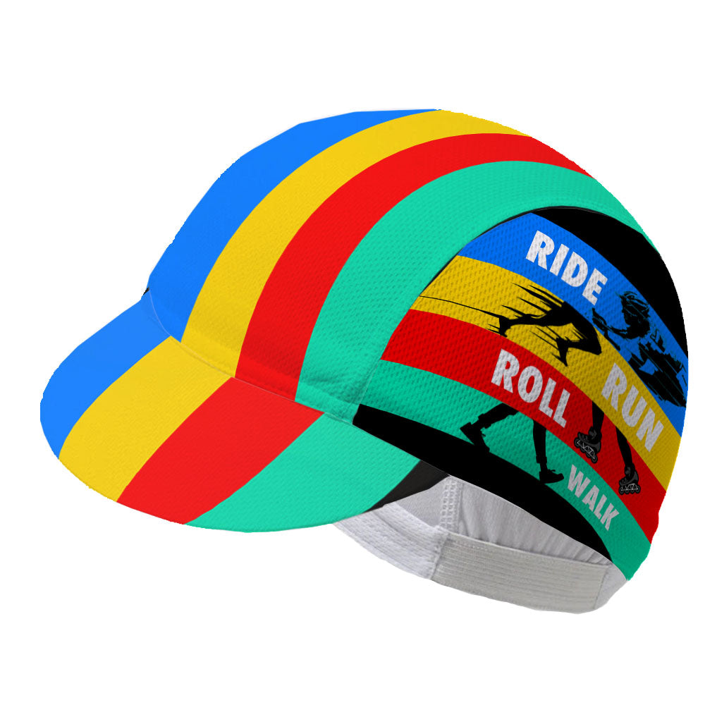 Finish The Ride Color Block Cycling Cap Sports Hats