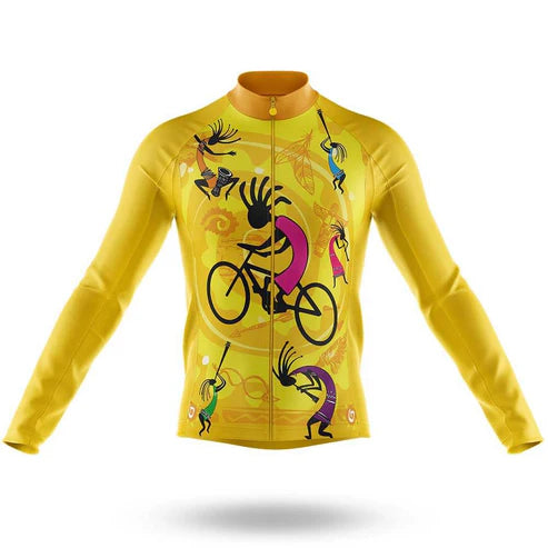 Customized Kokopelli Long Sleeve Cycling Jersey for Men