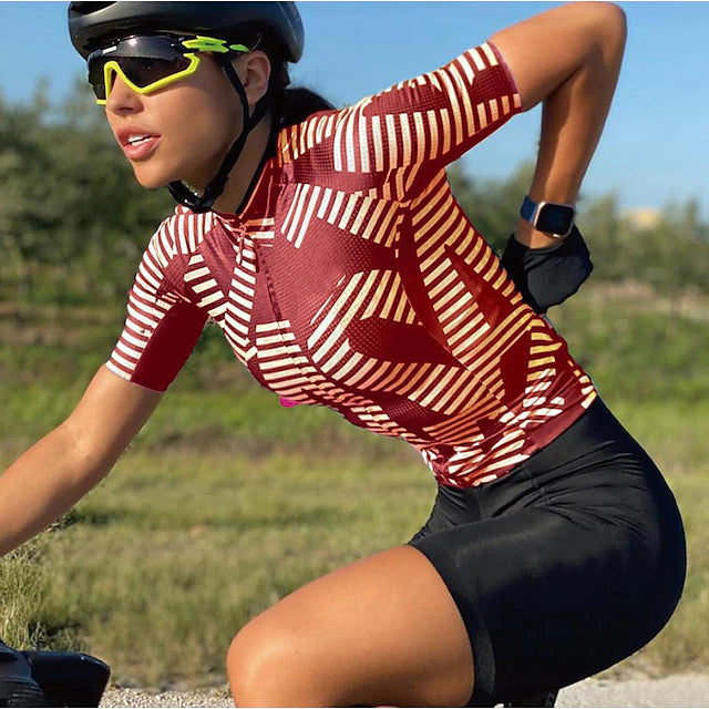 Fashion Speed & Style Short Sleeve Cycling Jersey For Women