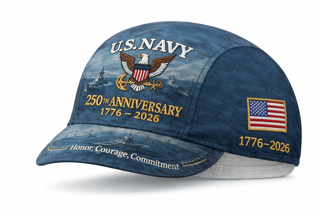 America 250 Cycling Cap – Patriotic USA Bike Hat 1776–2026 | One Size