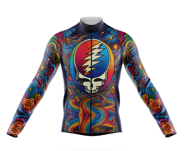Personalized Grateful Dead Skull Cycling Jersey SET For Men