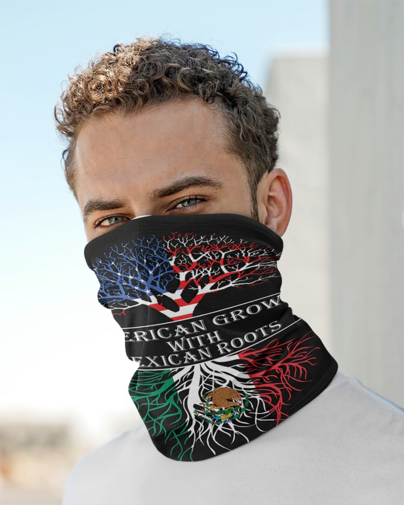 Mexican American Neck Gaiter 100% Polyester Sun protection Sweat absorption Cooling