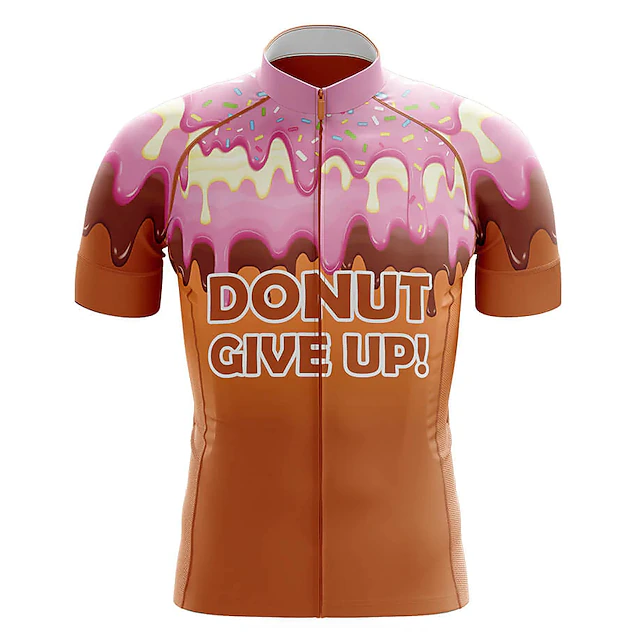 Customized Donut Short Sleeve Cycling Jersey For Men