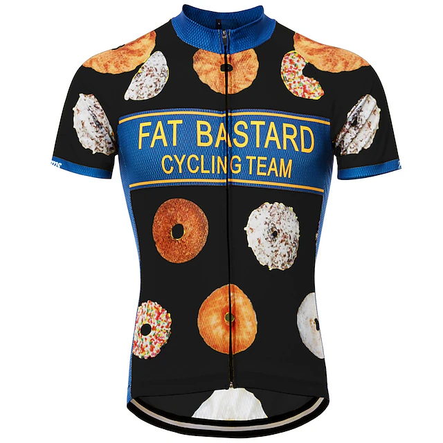 Customized Donut Short Sleeve Cycling Jersey For Men