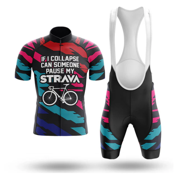 Pause My Strava Cycling Jersey For Men Men s Cycling Kit OS Cycling Store