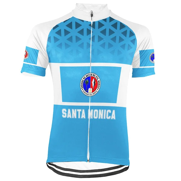 Customized Santa Monica Short Sleeve Cycling Jersey For Men And Women