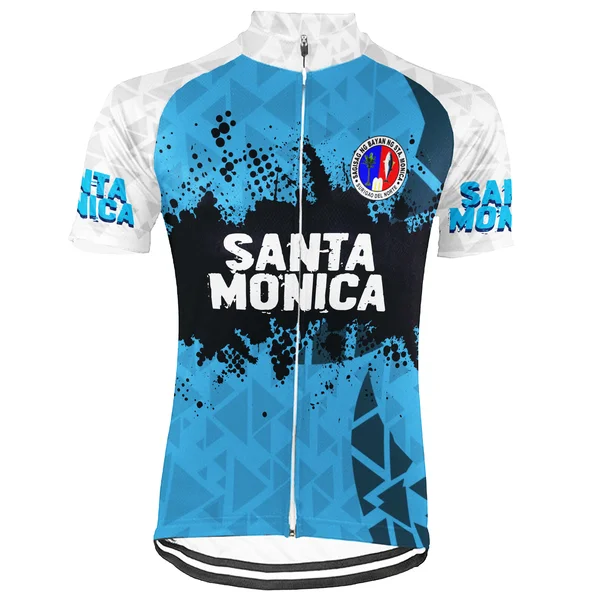 Customized Santa Monica Short Sleeve Cycling Jersey For Men And Women