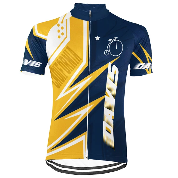 Customized Davis Short Sleeve Cycling Jersey For Men And Women