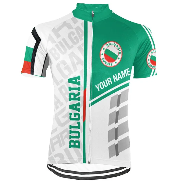 Customized Bulgaria Short Sleeve Cycling Jersey for Men