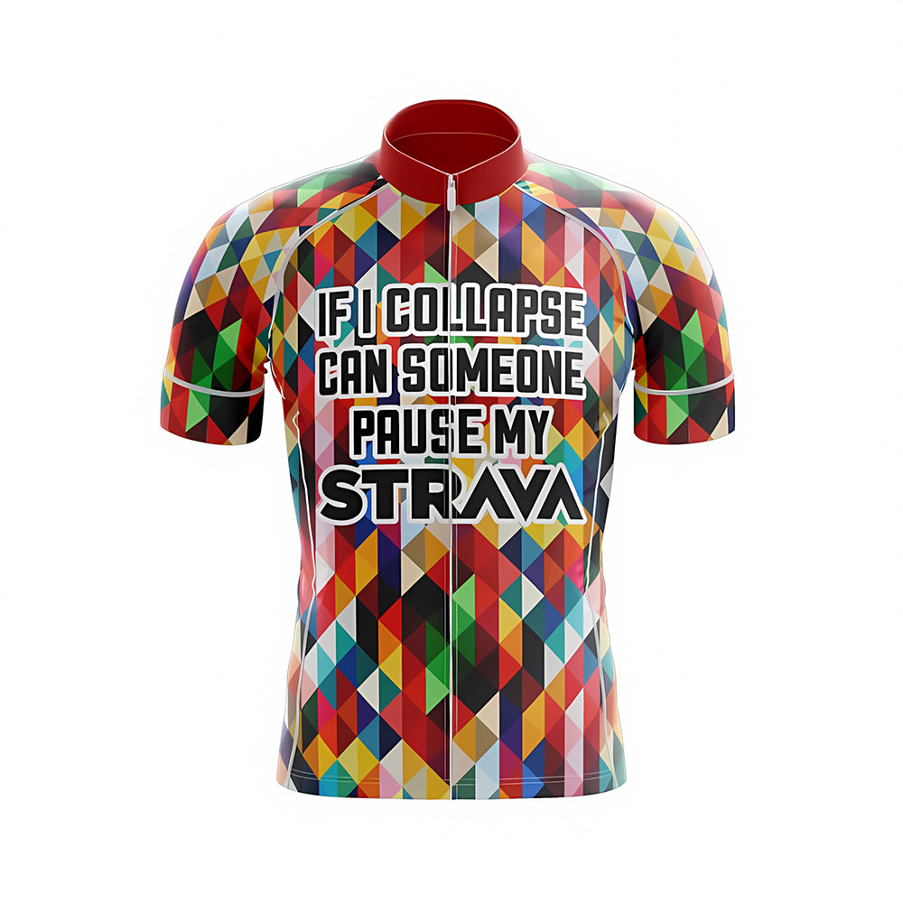 Customized Strava Short Sleeve Cycling Jersey For Men And Women