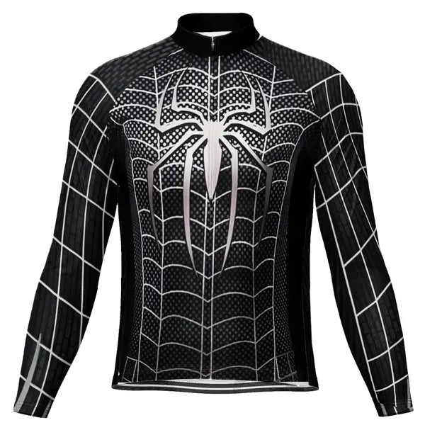 Customized Spider-Man Long Sleeve Cycling Jersey for Men