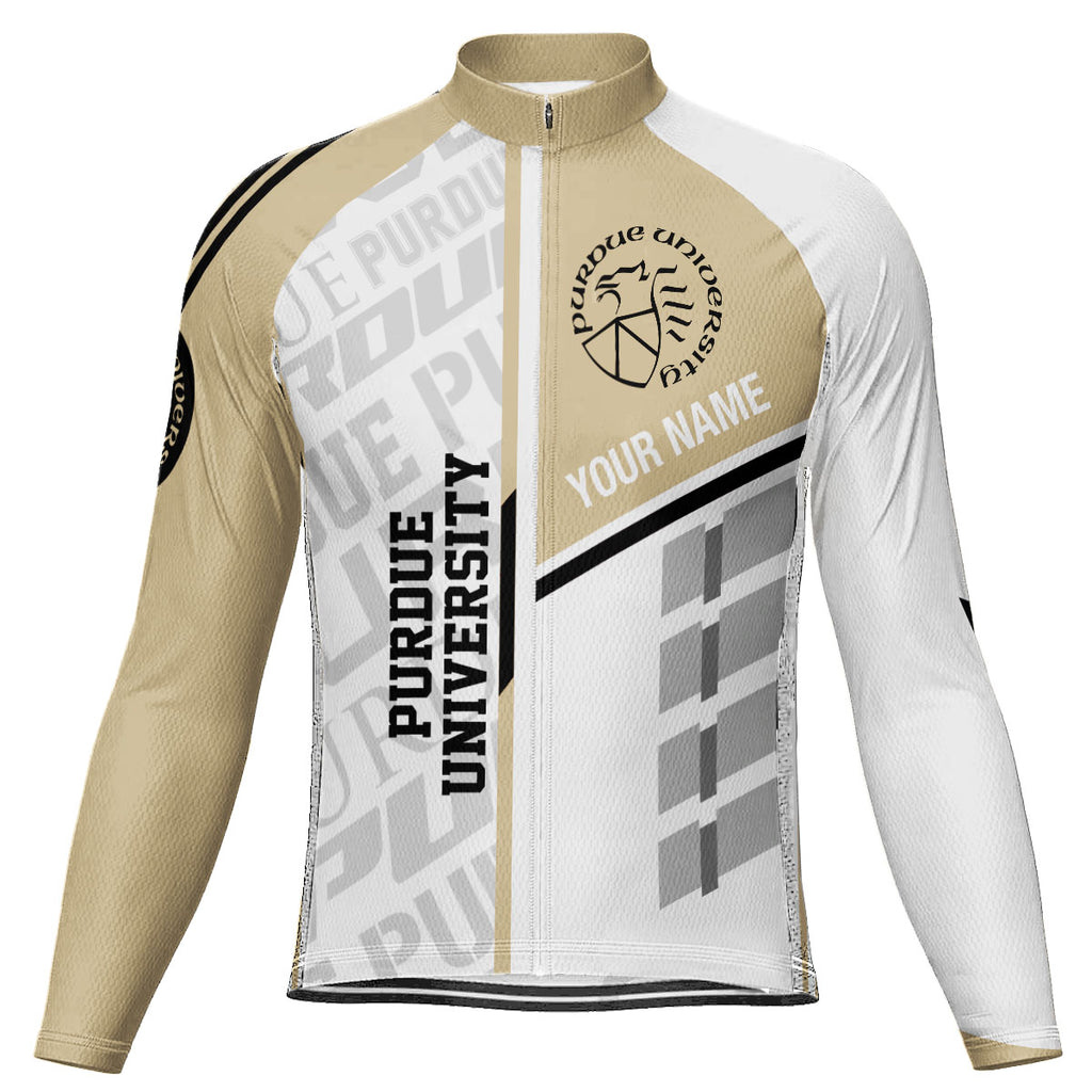 Customized Purdue University Long Sleeve Cycling Jersey For Men And Women