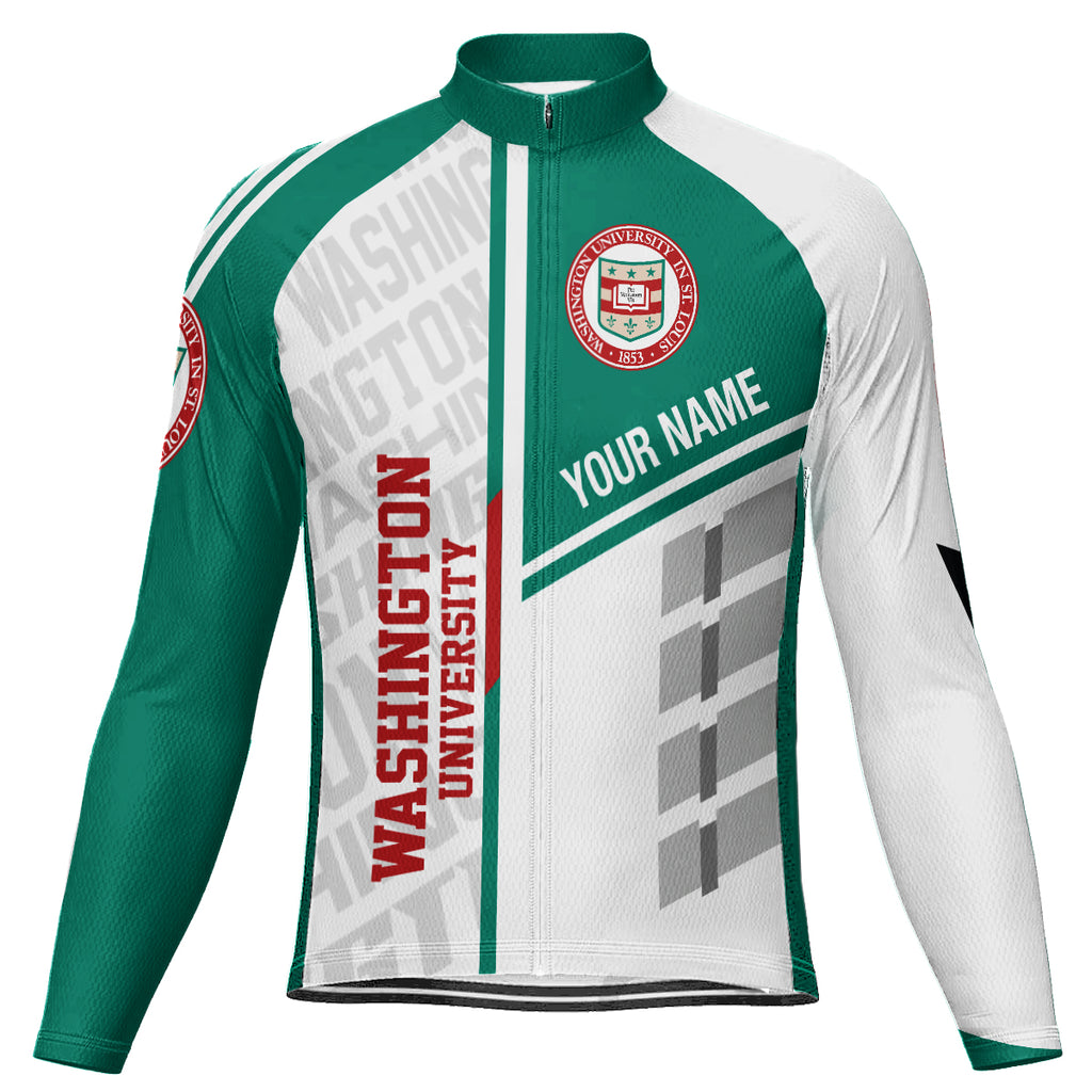 Customized Washington University (WashU) Long Sleeve Cycling Jersey For Men And Women
