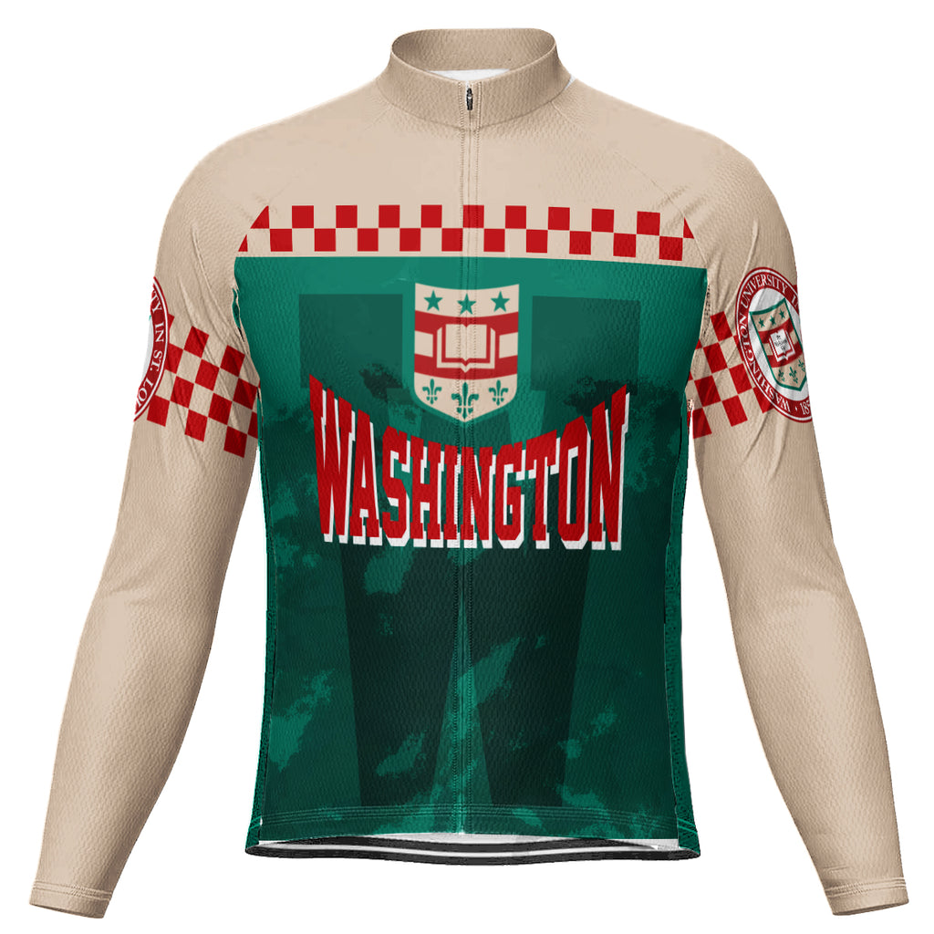 Customized Washington University (WashU) Long Sleeve Cycling Jersey For Men And Women