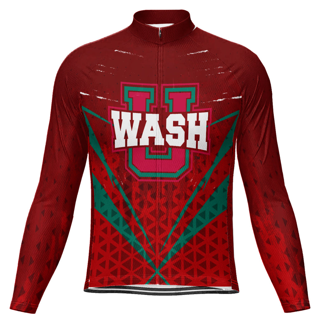 Customized Washington University (WashU) Long Sleeve Cycling Jersey For Men And Women