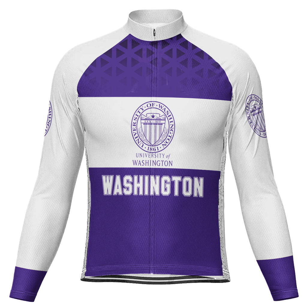 Customized University of Washington (UW) Long Sleeve Cycling Jersey For Men And Women