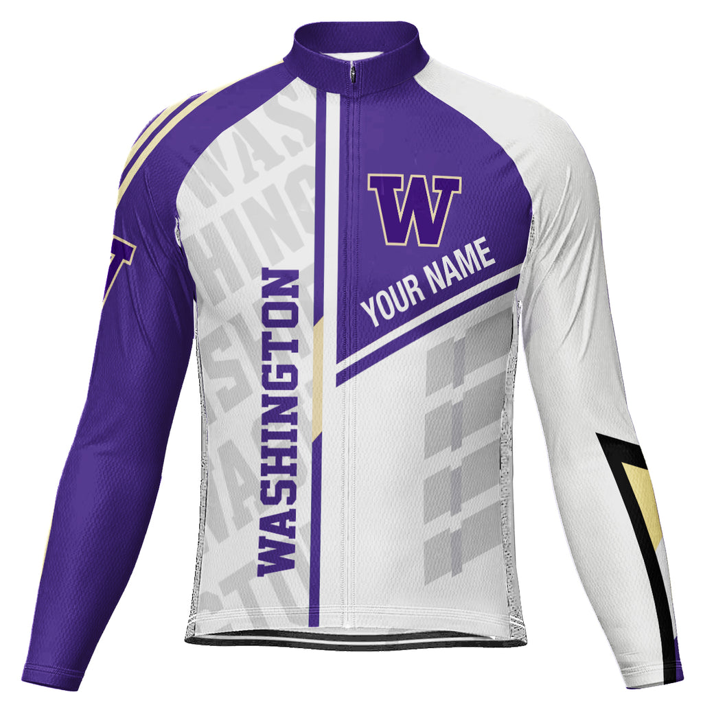 Customized University of Washington (UW) Long Sleeve Cycling Jersey For Men And Women