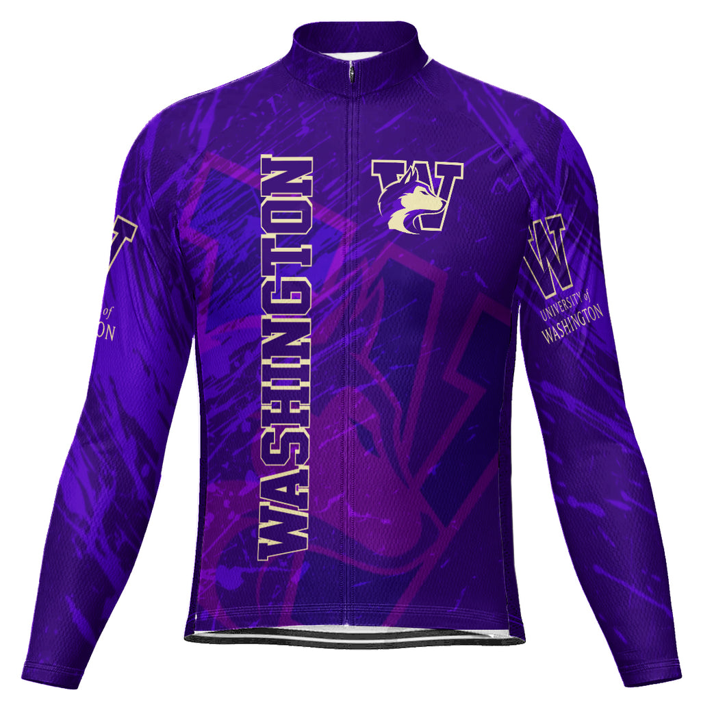 Customized University of Washington (UW) Long Sleeve Cycling Jersey For Men And Women