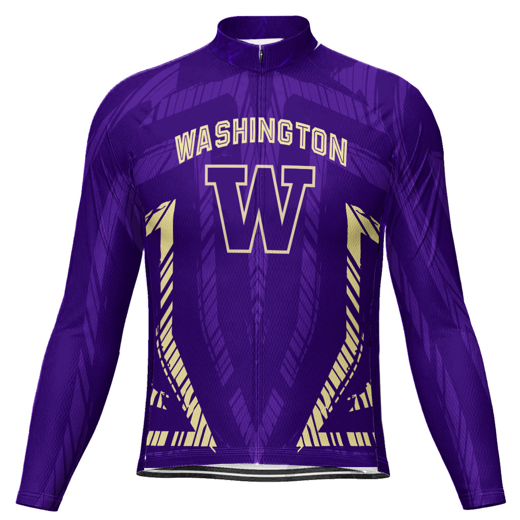 Customized University of Washington (UW) Long Sleeve Cycling Jersey For Men And Women