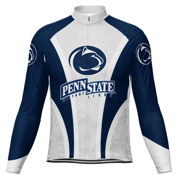 Customized PENN STATE Long Sleeve Cycling Jersey For Men