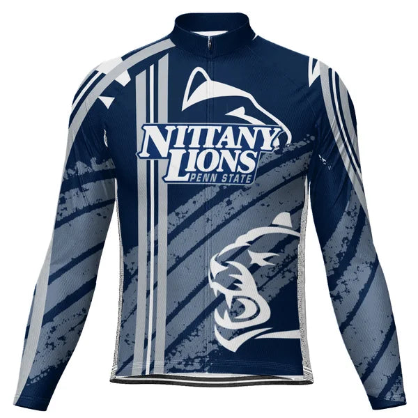 Customized PENN STATE Long Sleeve Cycling Jersey For Men