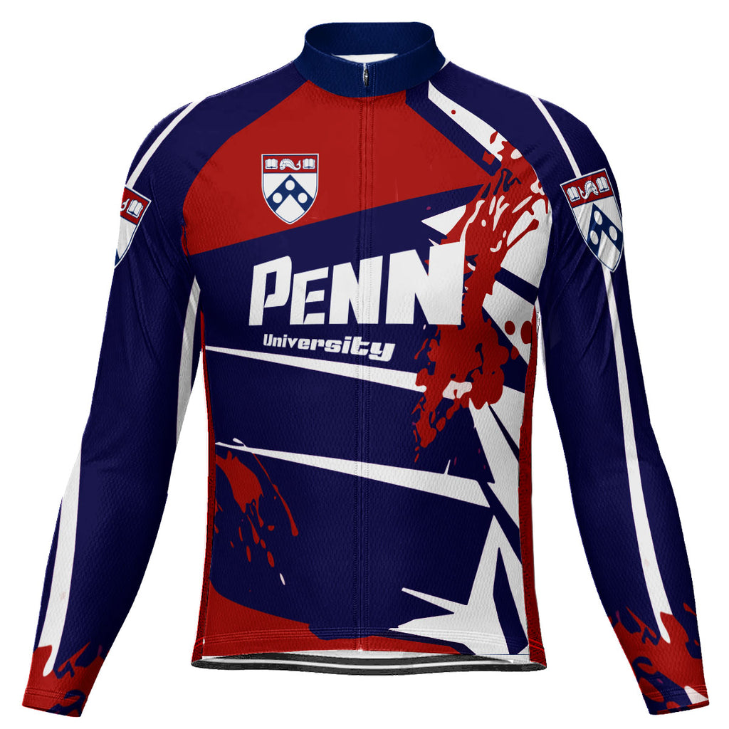 Customized University Of Pennsylvania (UPenn) Long Sleeve Cycling Jersey For Men