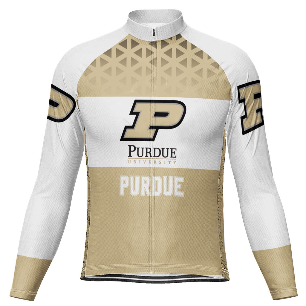 Customized Purdue University Long Sleeve Cycling Jersey For Men And Women