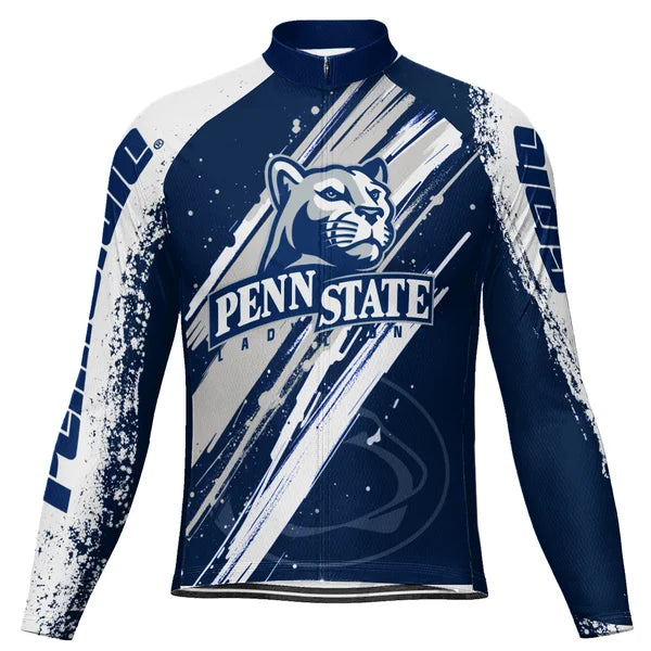 Customized PENN STATE Long Sleeve Cycling Jersey For Men