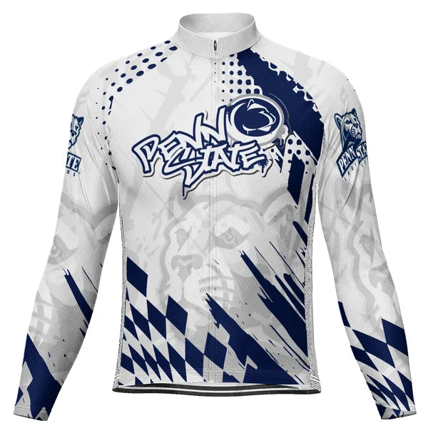 Customized PENN STATE Long Sleeve Cycling Jersey For Men