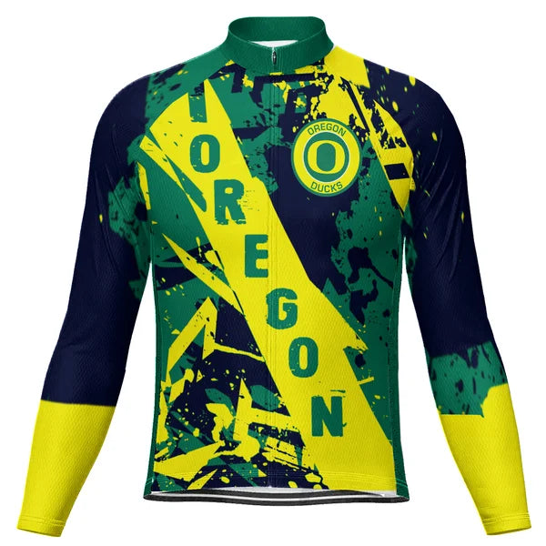 Customized OREGON Long Sleeve Cycling Jersey For Men