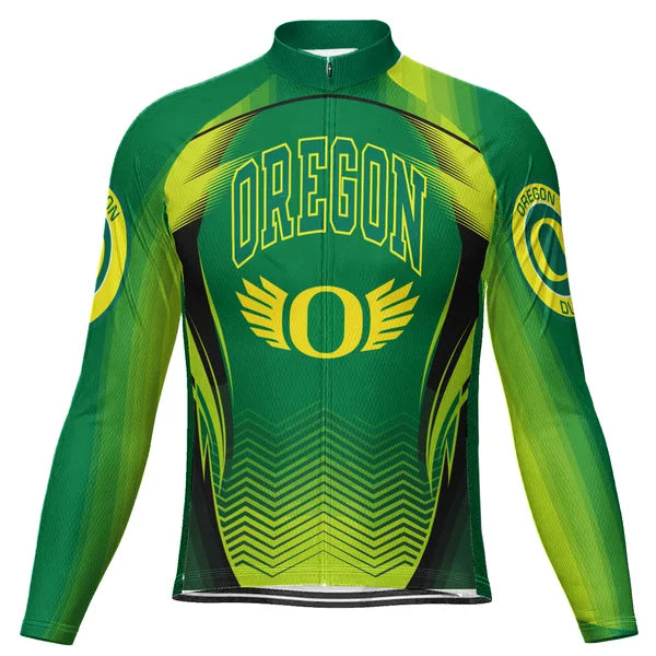 Customized OREGON Long Sleeve Cycling Jersey For Men