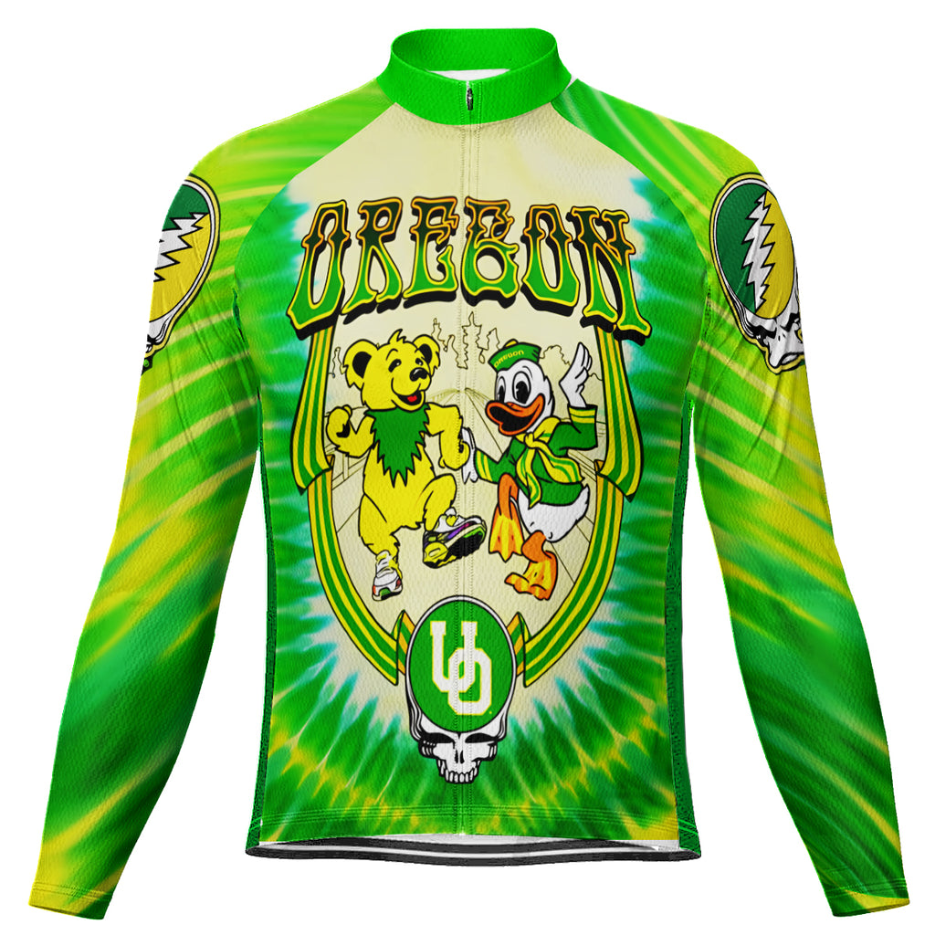 Customized Oregon Grateful Dead Fan Long Sleeve Cycling Jersey For Men
