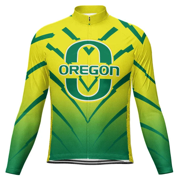 Customized OREGON Long Sleeve Cycling Jersey For Men